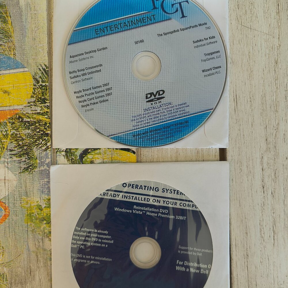 Vintage, Windows Vista software disc set inc. entertainment with games and more